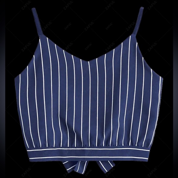 Spaghetti Strap, tie back crop - Picture 3 of 3